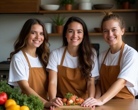 Hearthly Bites team gathered in a welcoming kitchen