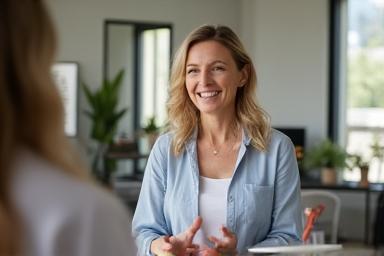 Nutritionist presenting to online audience